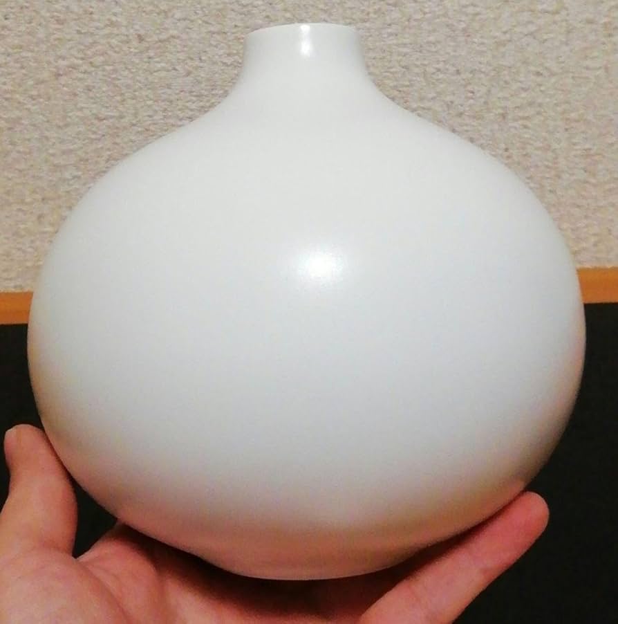 人間国宝　前田昭博作　白磁　花入　壺　共箱　略歴付　花瓶 Amazon.co.jp: 人間国宝 前田昭博作 白磁 花入 壺 共箱 略歴付